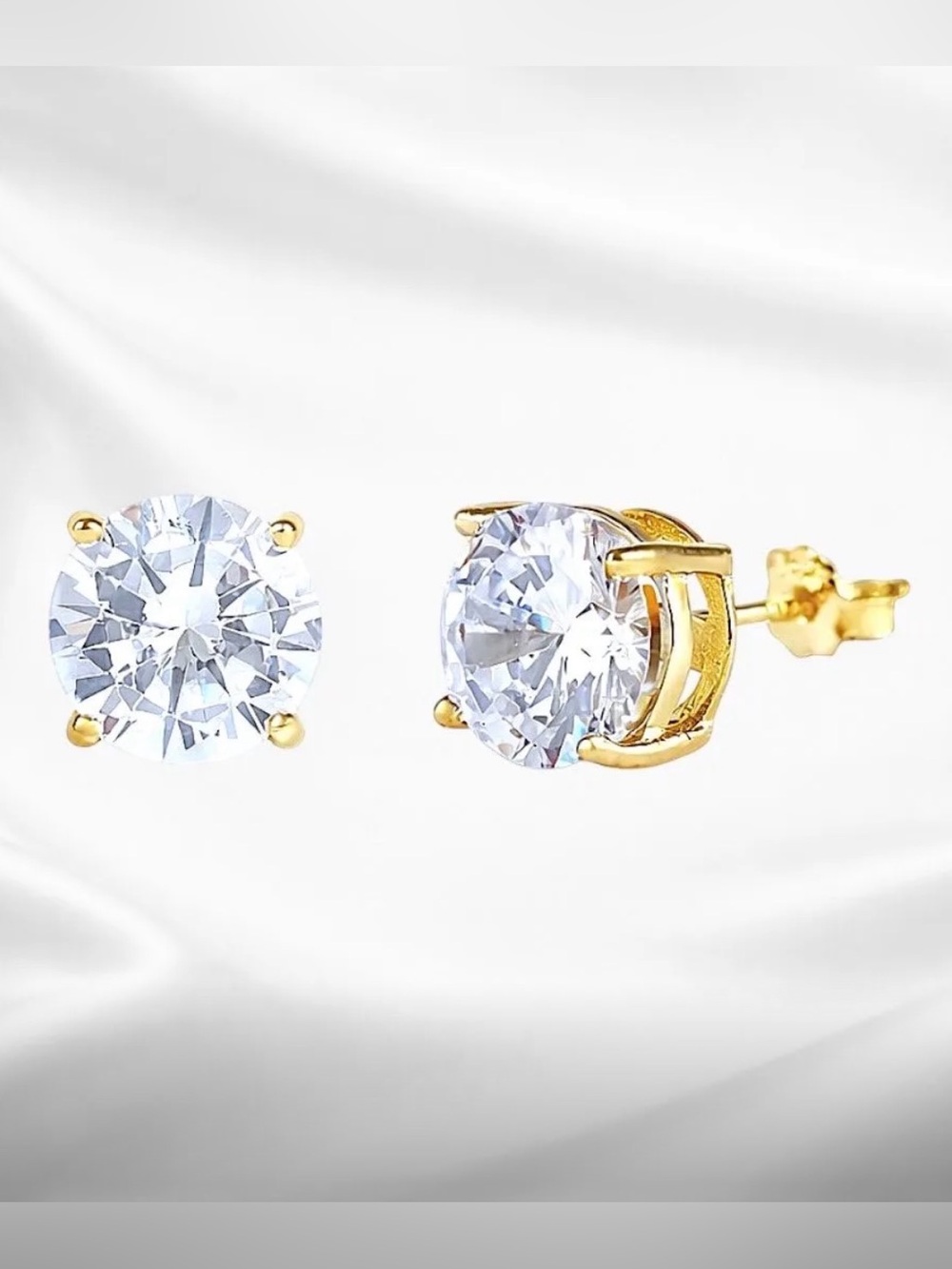Everyday Magic 4MM Gold Stud Earrings | Gold Over 925 Sterling Silver Earrings
